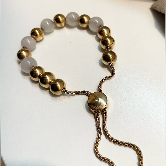 Michael Kors Slider Rose Quartz Bead Bracelet - Picture 4 of 6